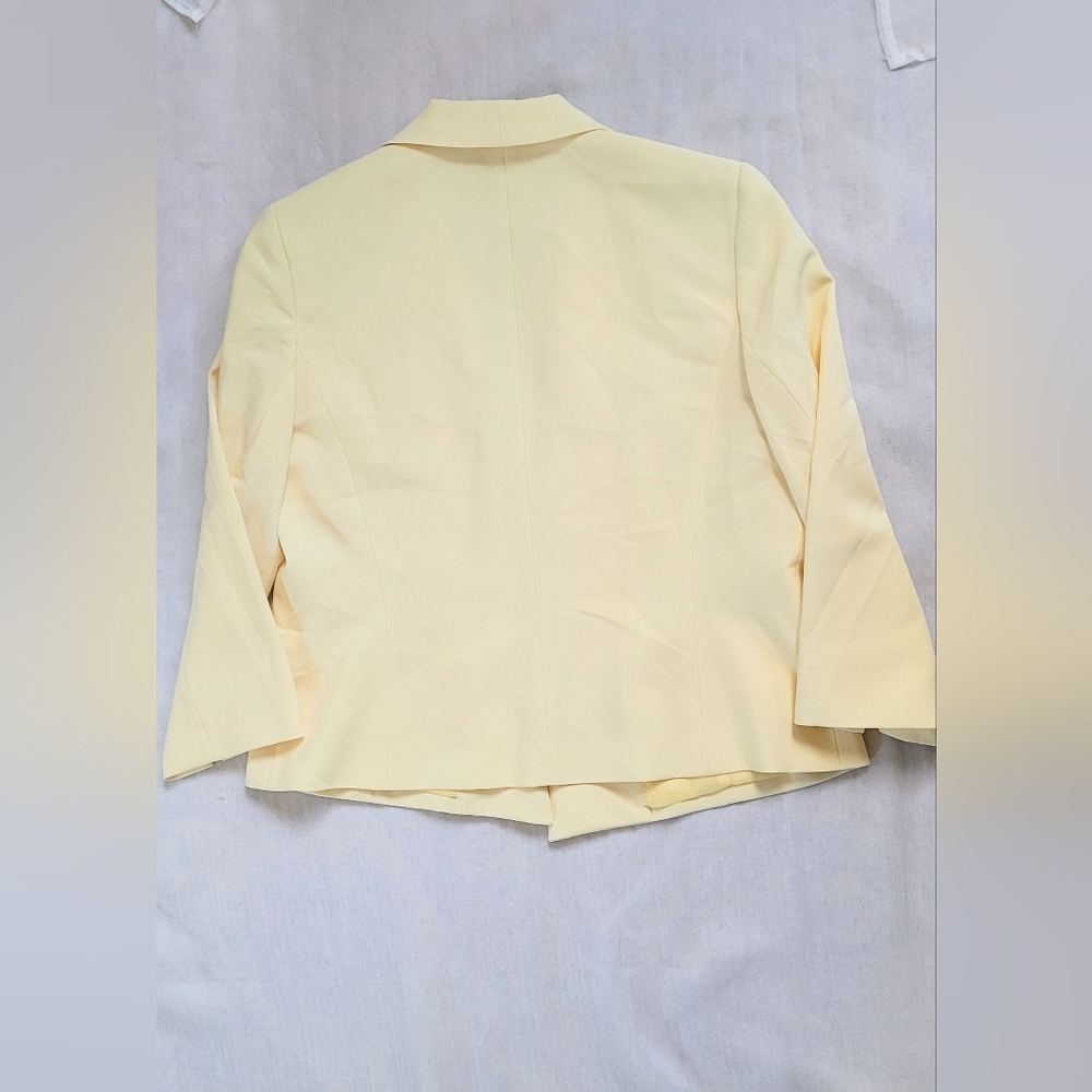 NWOT! Posh Butter Yellow Black Label Formal Women's Lined Open Spring Blazer 10 - Picture 12 of 17